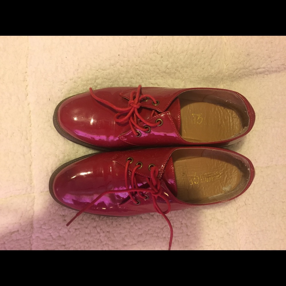 Red platform oxfords - Picture 4 of 4